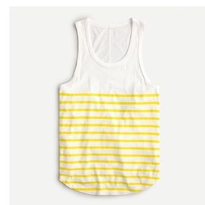 Women’s Longline layer tank in yellow strip